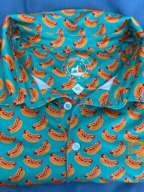 Mens Hot Dog Golf Shirt